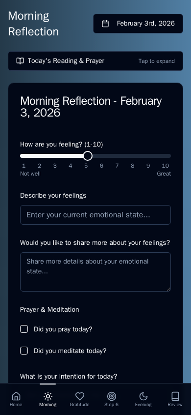 Morning Reflection - Start your day with intention